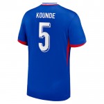 Günstige Fußballtrikots Frankreich Kounde 5 Heimtrikot EURO 2024 Kurzarm